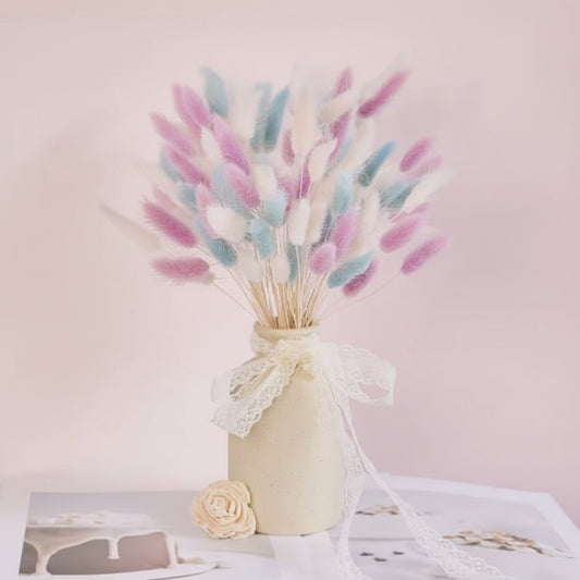 Paquete de espigas Lagurus preservadas para repostería Boho Chic - Vallia Repostería