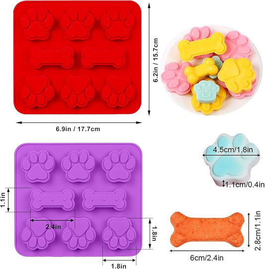 Molde de Silicona Huellas y Huesos