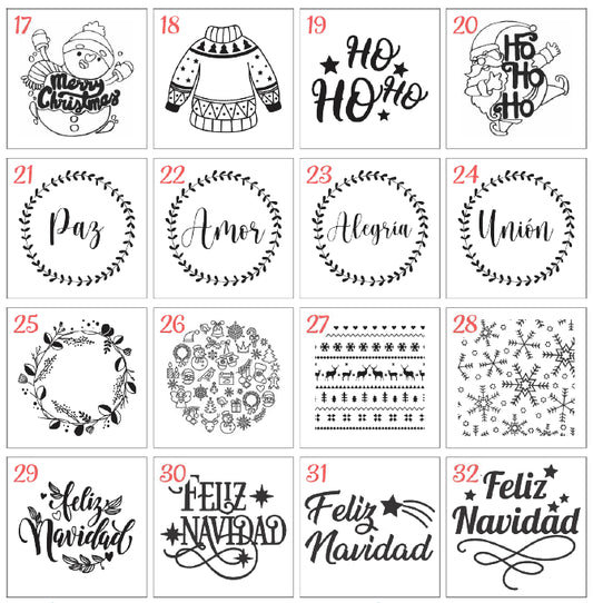 Sellos de Relieve Navideños