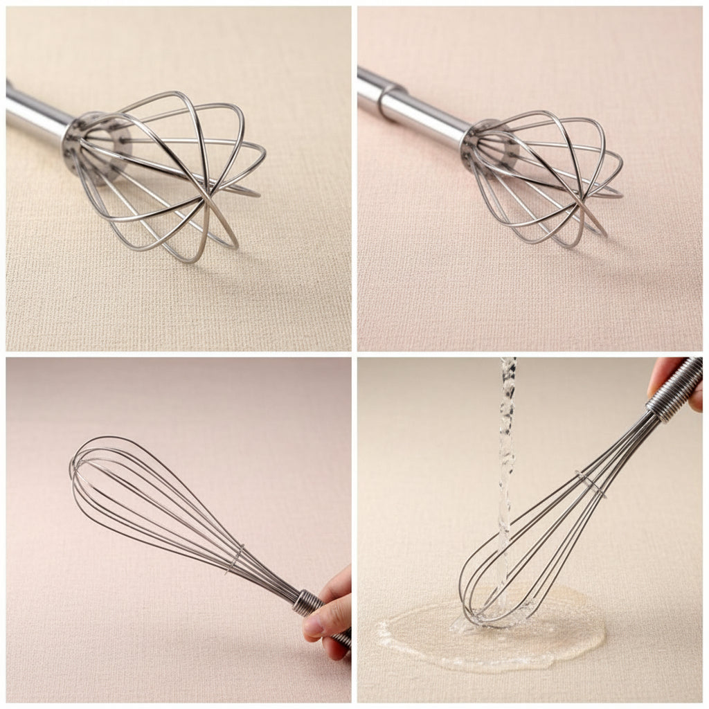 "Especificaciones técnicas mini batidor globo acero inoxidable 13 cm Vallia Repostería"
