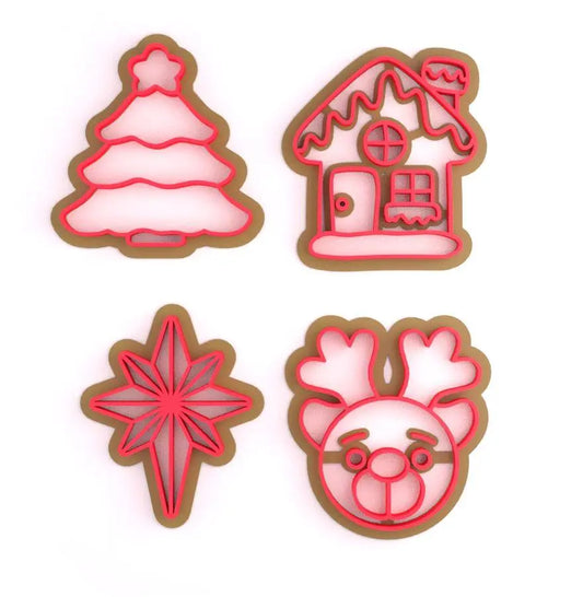 Cortador y Sello Figuras Navideñas