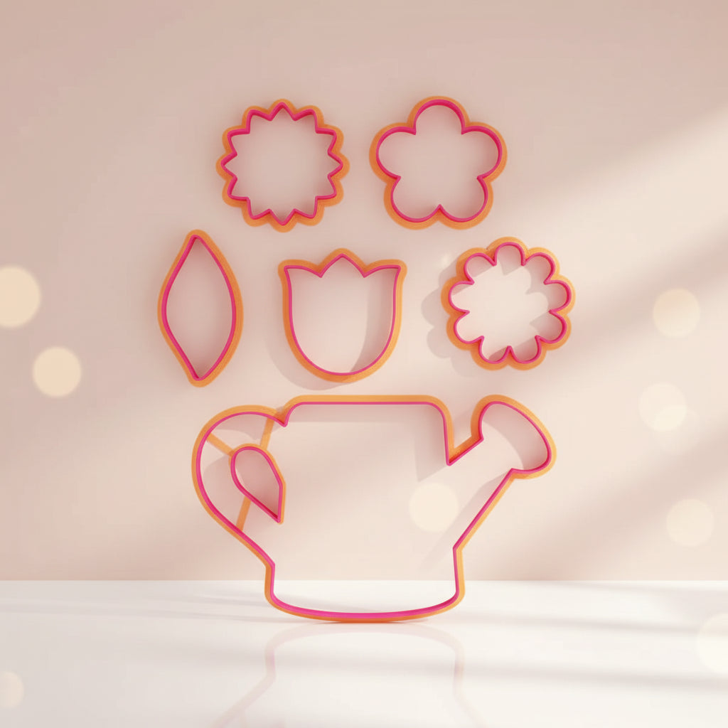 Cortador Set Regadera con Flores