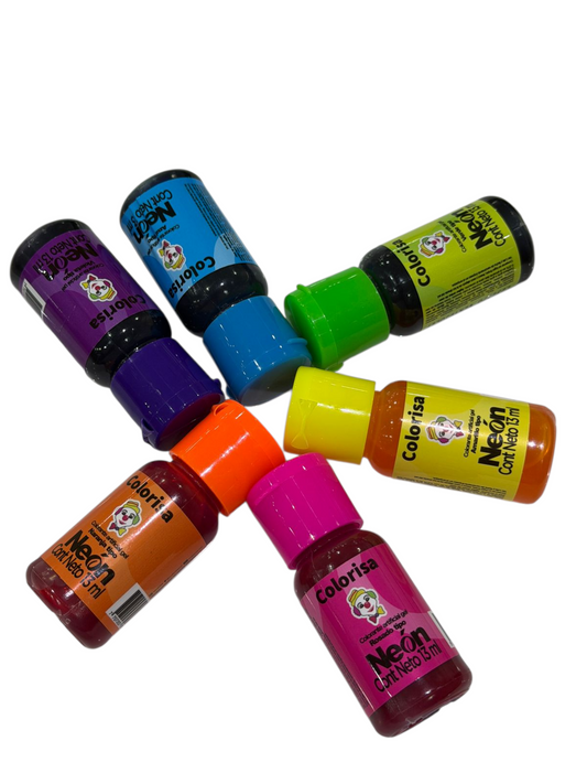 Colorante en gel neón Colorisa alta pigmentación para fondant y cremas - Vallia Repostería