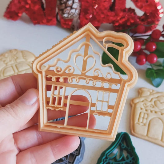 Cortador y Sello Figuras Navideñas Casa