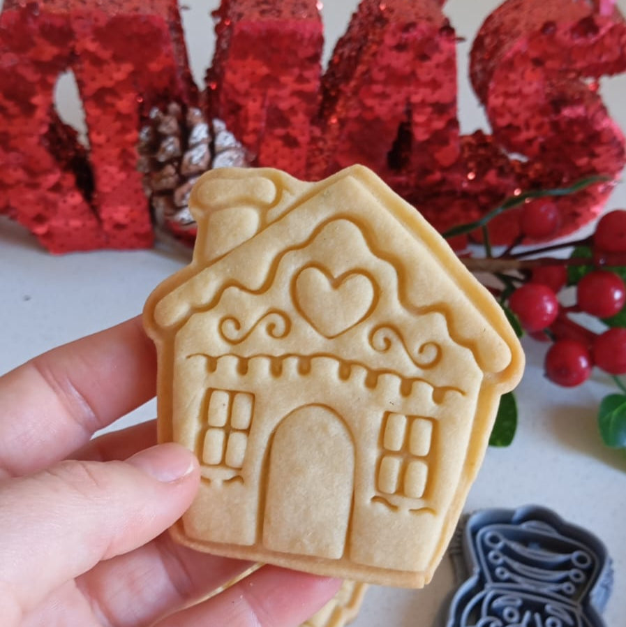 Cortador y Sello Figuras Navideñas Casa