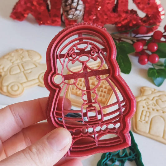Cortador y Sello Figuras Navideñas Papá Noel