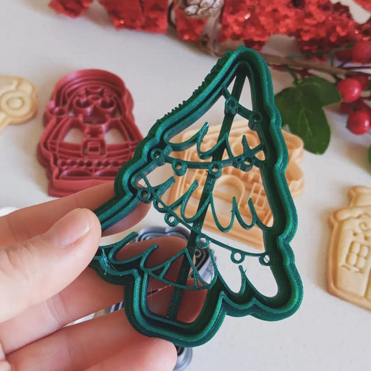 Cortador y Sello Figuras Navideñas Árbol Navideño