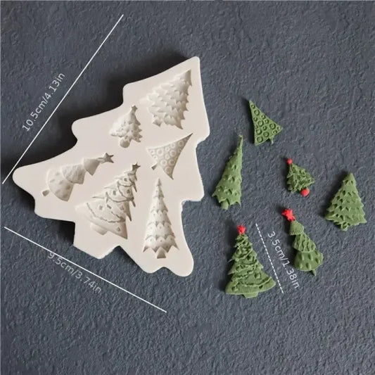 Molde de Silicona Árbol de Navidad 6 en 1
