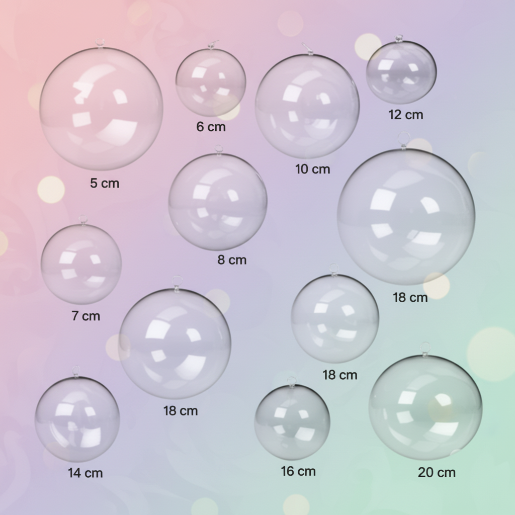 Burbujas acrílicas transparentes para decoración de pasteles y manualidades en Vallia Repostería