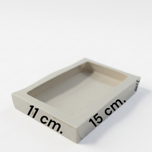 Empaque de cartón plano 15x11x3 cm para galletas o fresas - Vallia