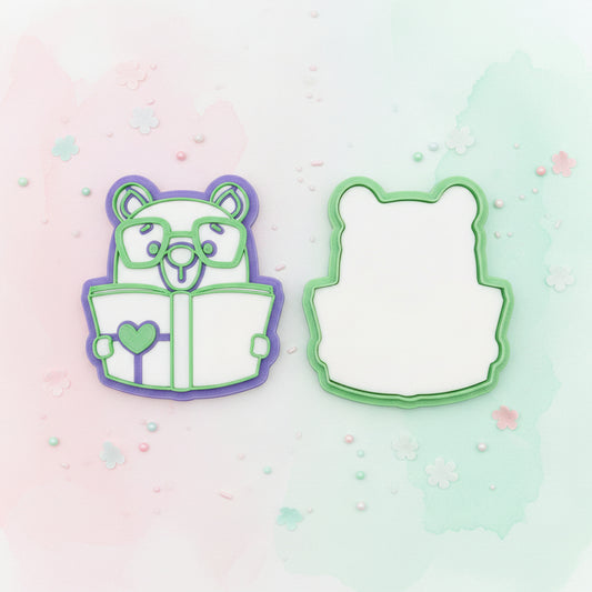 Set Cortador y Sello Marcador de Ositos Variados para Galletas y Fondant (5 cm y 8 cm)