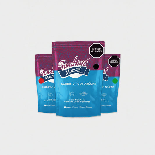 Variedad de colores de fondant elástico para cobertura de pasteles en Vallia Repostería