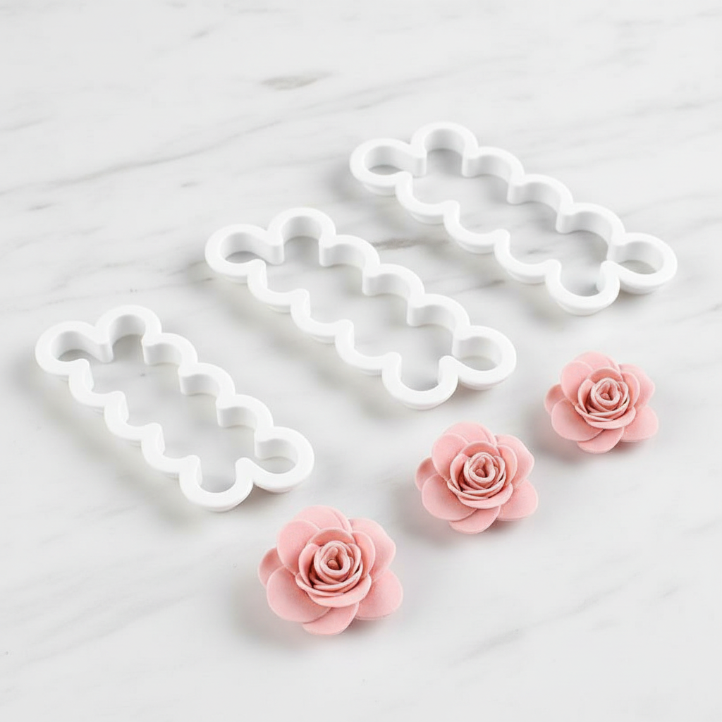 Set de cortadores de rosas 3 tamaños - fotografía profesional