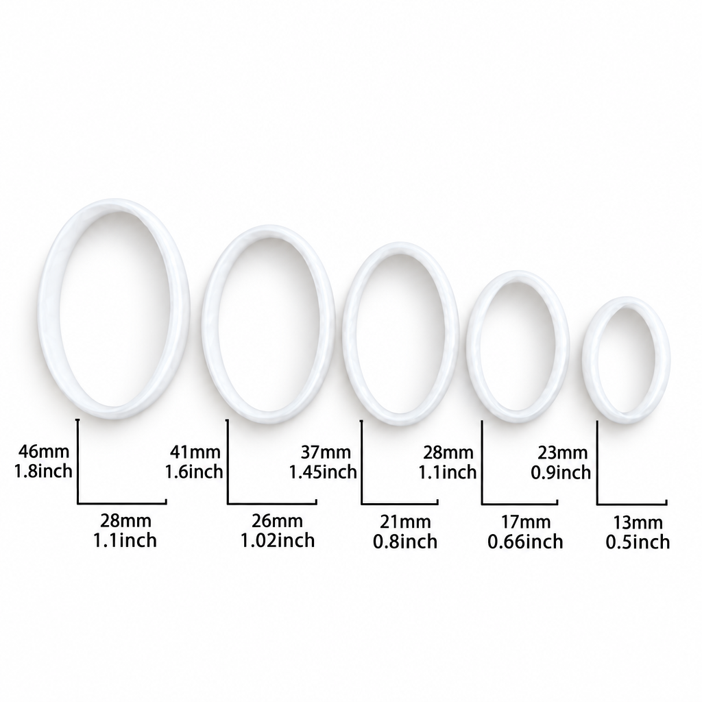 Set de 5 aros cortadores Vallia Repostería de plástico blanco en diferentes tamaños para manualidades y repostería