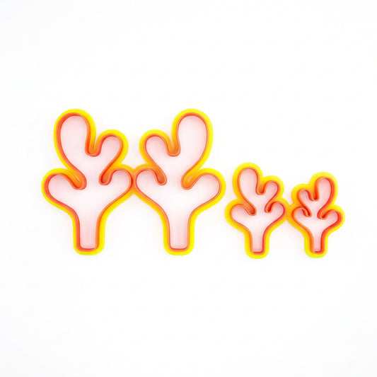 Set de cortadores de galletas Vallia Repostería con forma de cuernos de reno en varios tamaños para repostería navideña.