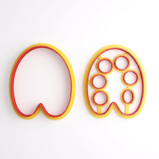 Cortador de silueta y sello en forma de paleta de pintor para elaborar galletas acuarela
