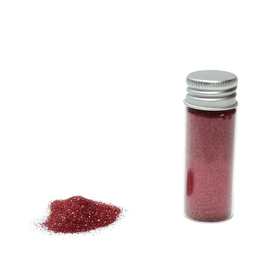 Escarcha comestible roja de Vallia Repostería en frasco de 10 g con polvo brillante para decorar postres y tortas
