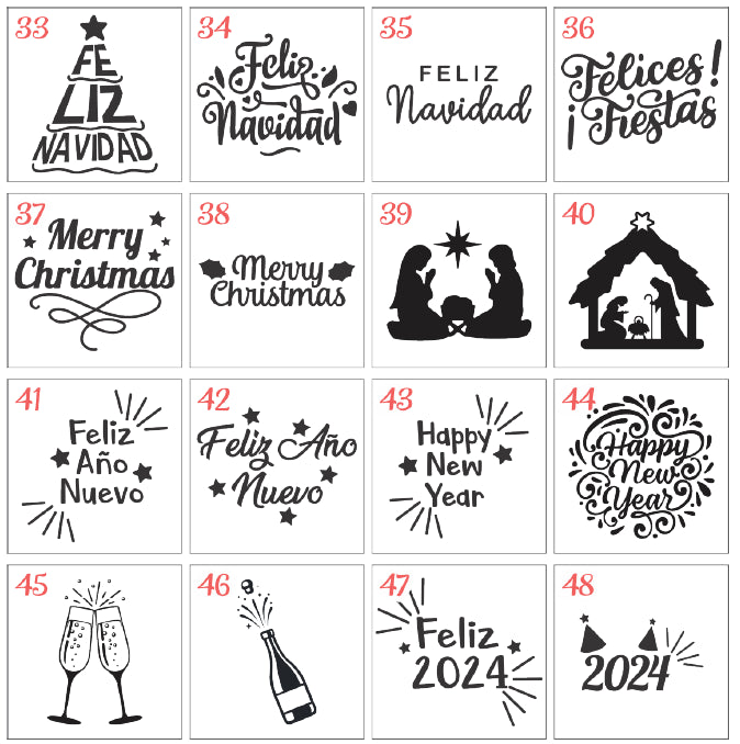 Sellos de Relieve Navideños