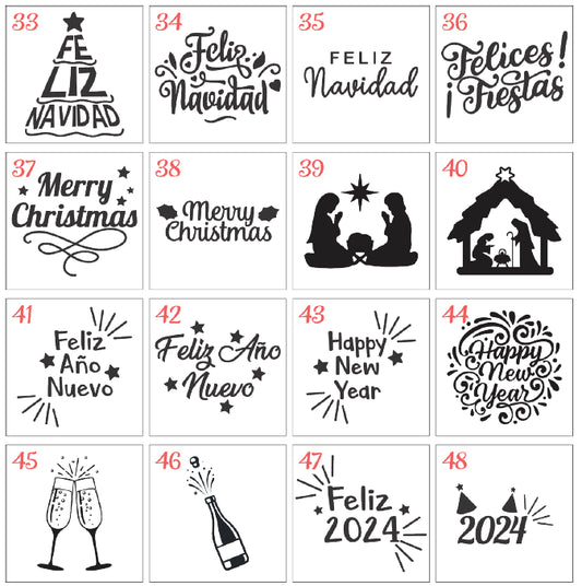 Sellos de Relieve Navideños