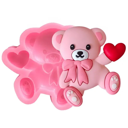 Molde de Silicona Oso Corazón