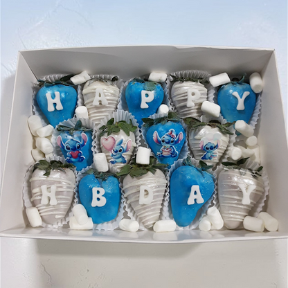 Fresas Achocolatadas Personalizadas para Eventos (Chocolate Blanco o Semiamargo