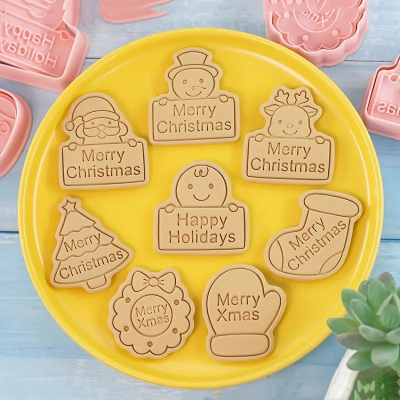 Cortador y Sello 3D Navideño con Mensaje - ¡Elige tu Diseño Favorito!