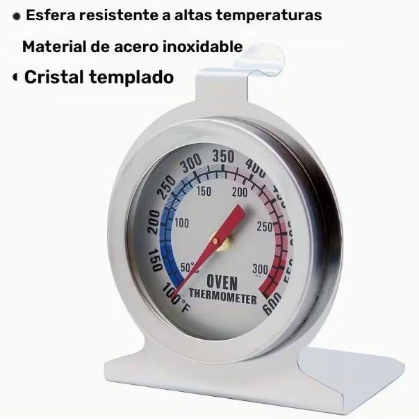 Termómetro análogo dentro del horno - Control temperatura bizcochos y panes