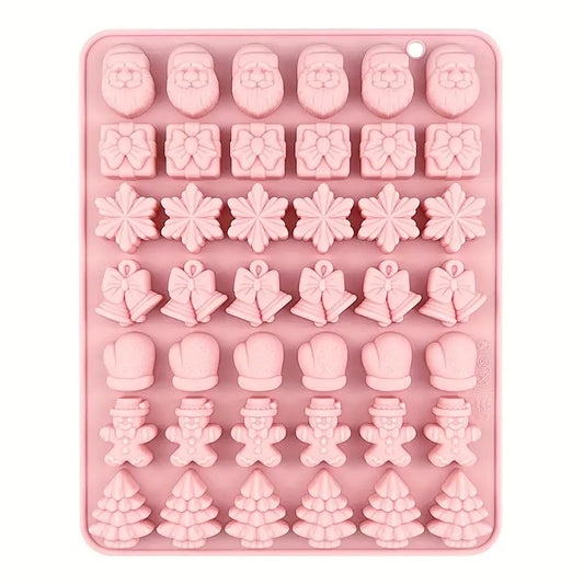 Molde de Silicona: 42 Mini Iconos de Navidad.