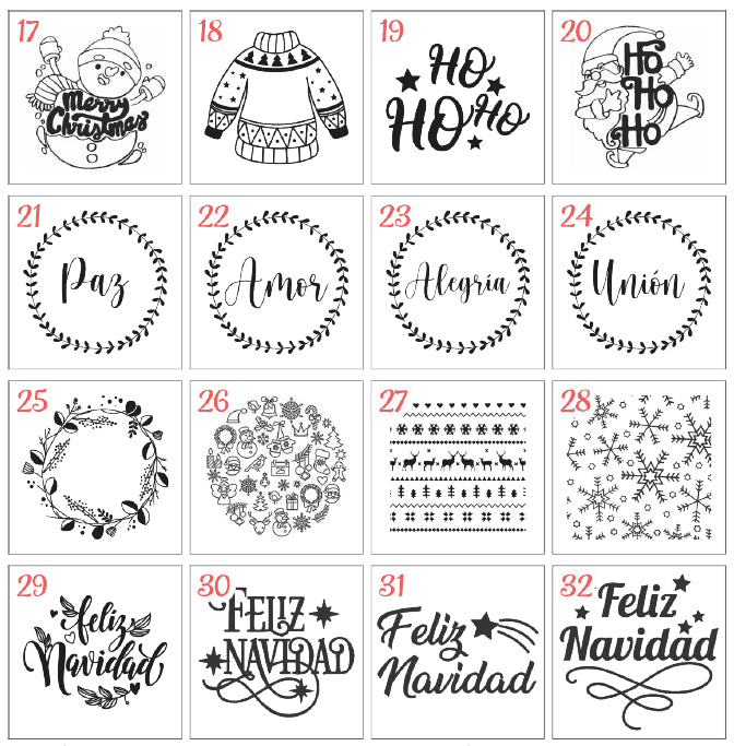Sellos de Relieve Navideños