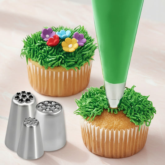 Boquilla profesional multidifusora para crear efecto de césped y pelaje en repostería - Vallia