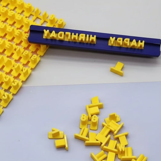 Set de sellos mini de abecedario y números para decorar fondant y galletas - Vallia Repostería