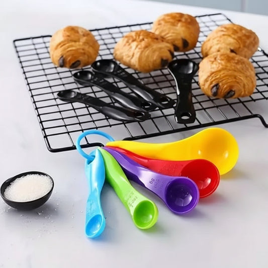 "Juego de 5 cucharas medidoras multicolor para repostería - Vallia"