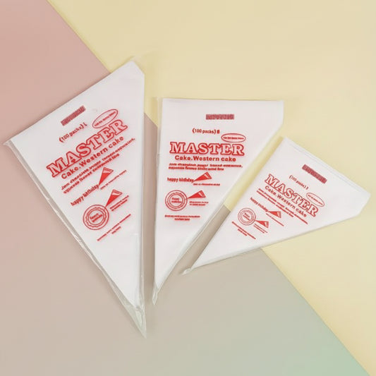 "Paquete de 10 mangas pasteleras desechables transparentes de alta resistencia para decoración de tortas - Vallia Repostería"
