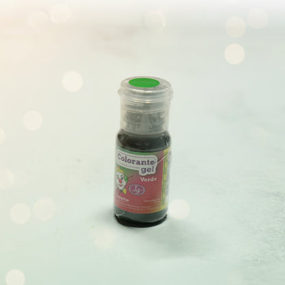 Colorante en gel Colorisa color verde en frasco dosificador con tapa verde 13 gr – colorante comestible para repostería - Vallia Reposteria