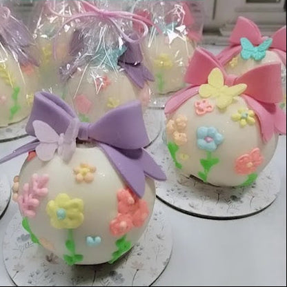 Manzanas Achocolatadas Personalizadas para Eventos (Chocolate Blanco o Semiamargo)
