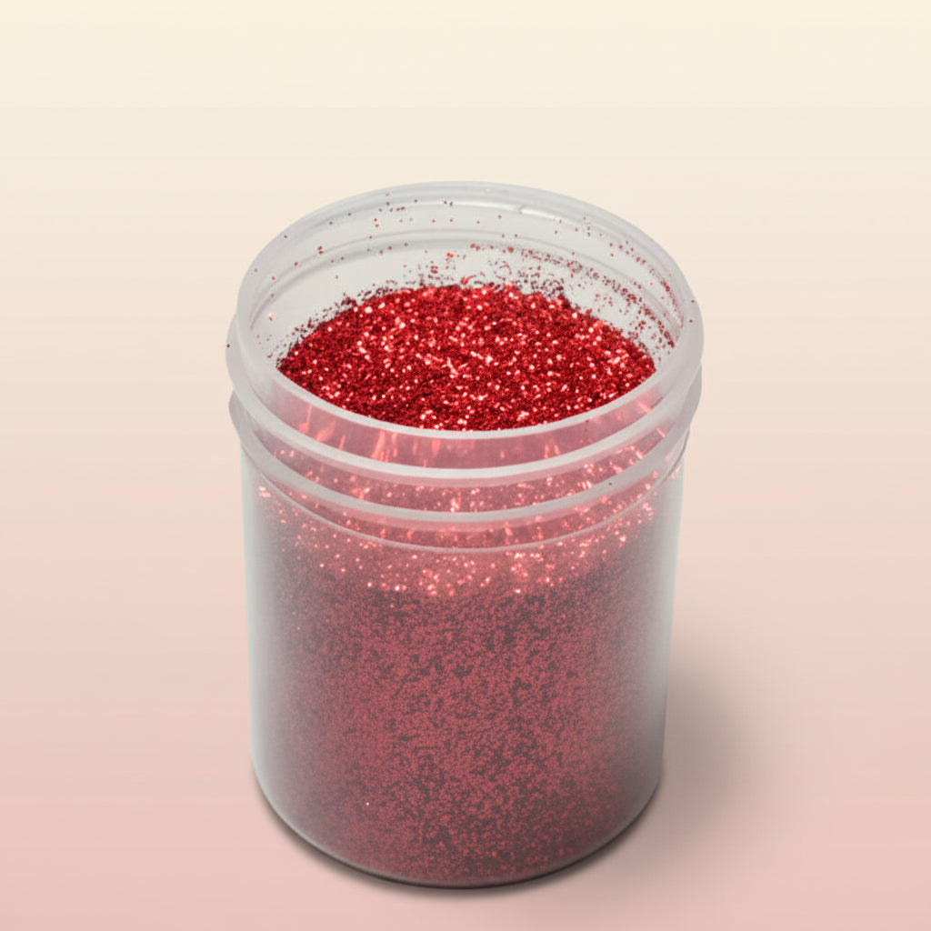 "Escarcha comestible rojo pasión 20g y 1lb - Diamantina brillante color rojo intenso"