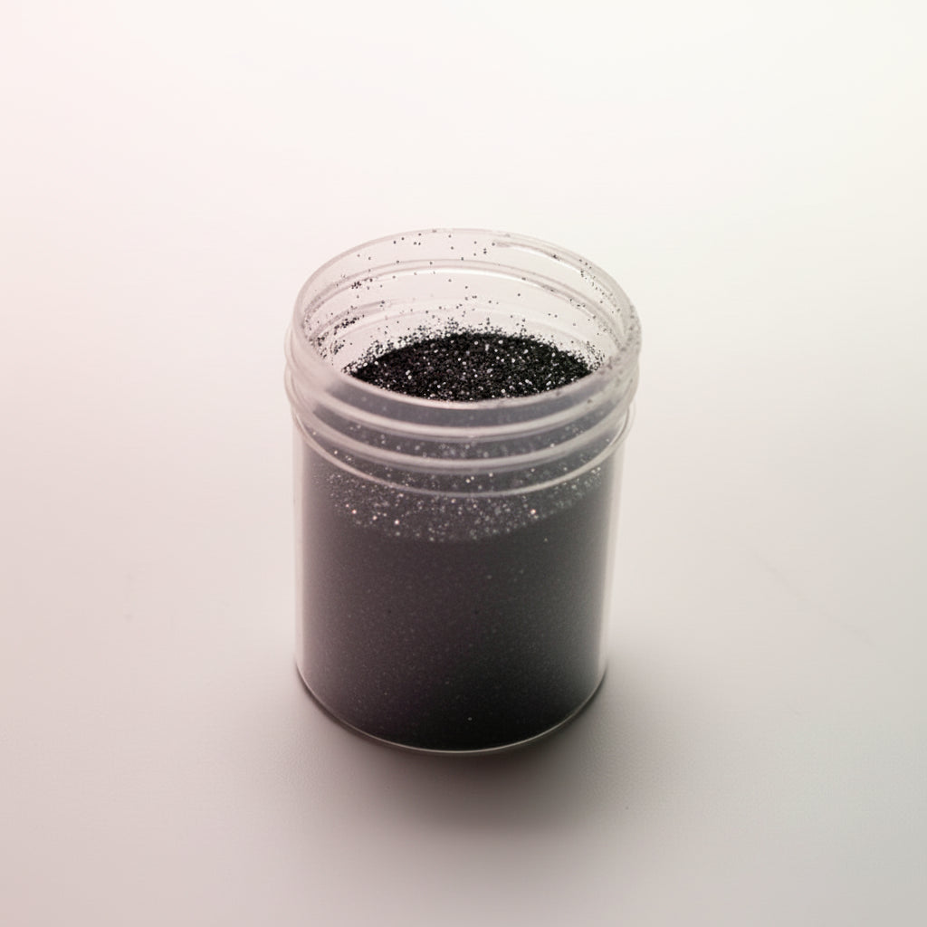 "Escarcha comestible negro intenso 20g y 1lb - Diamantina brillante color negro"
