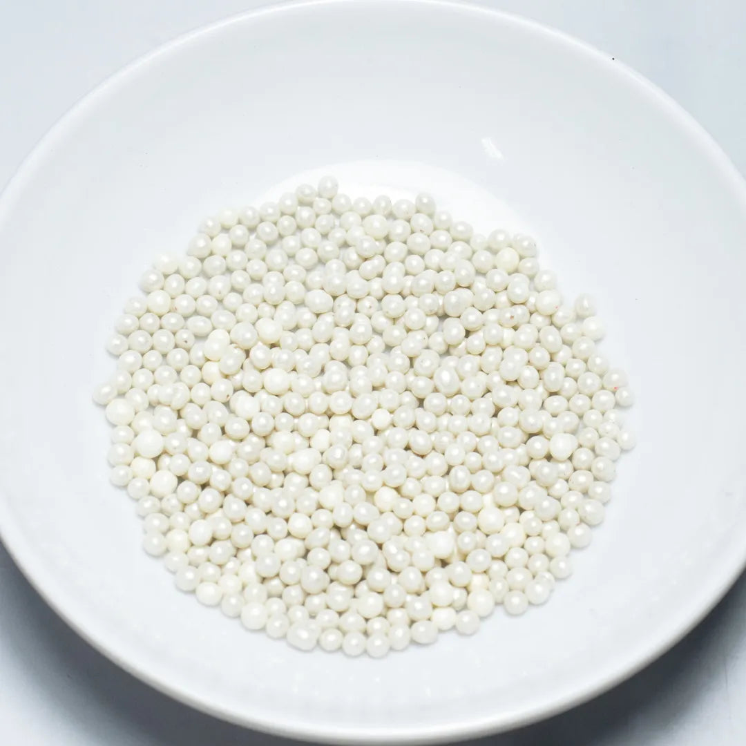 Grageas de Colores - Blanca Perlada Pequeña, Redonda