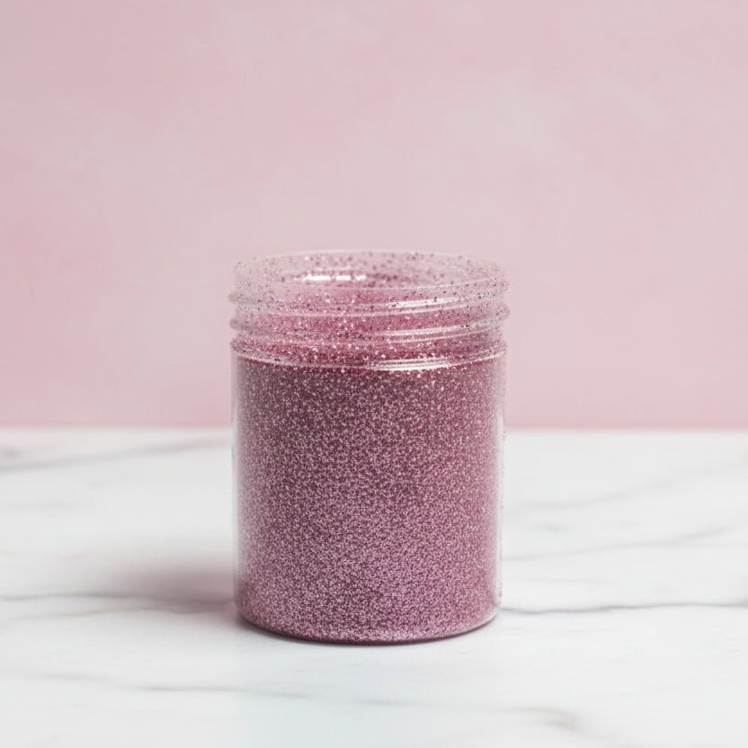  "Escarcha comestible rosa 20g y 1lb - Diamantina brillante color fucsia"