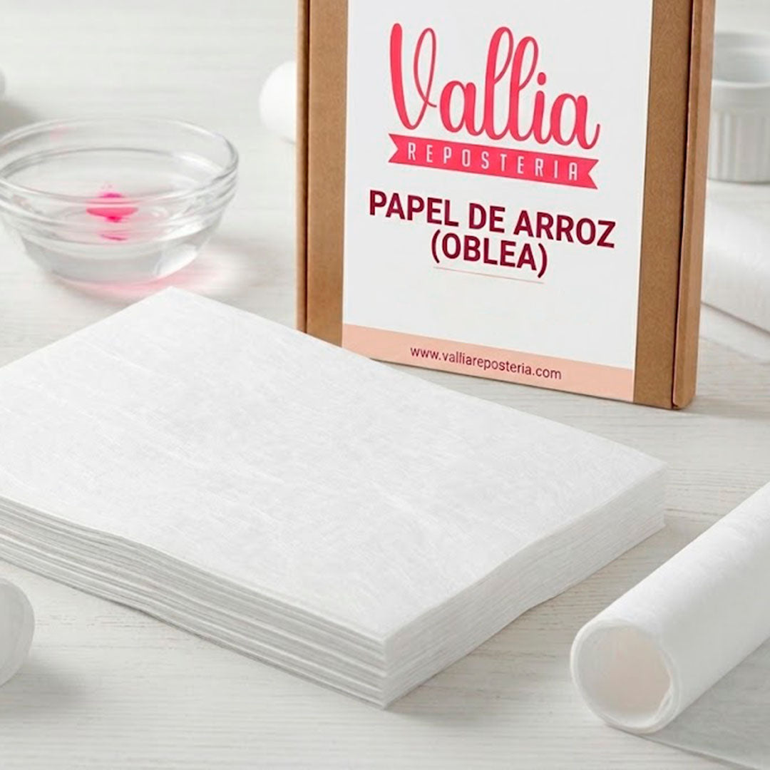 Papel de arroz comestible Vallia Repostería tamaño A4 para decoraciones sobre fondant y crema