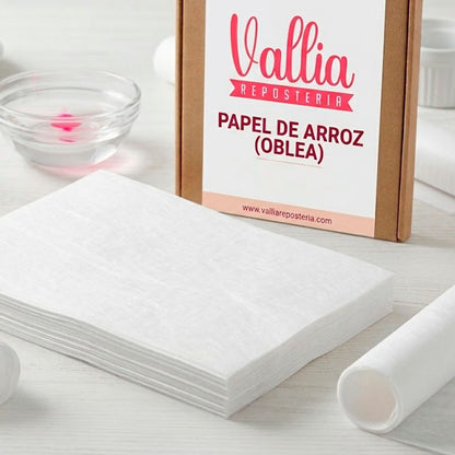 Papel de arroz comestible Vallia Repostería tamaño A4 para decoraciones sobre fondant y crema