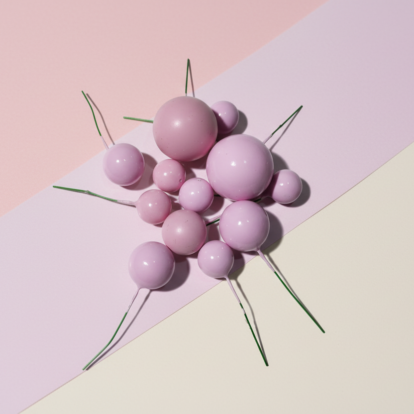 "Mini globos decorativos rosados para tortas - Kit 12 unidades Vallia"