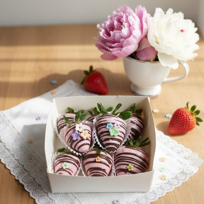 Cofre Tesoro de Mamá - 8 fresas achocolatadas Día de la Madre 2026 Bogotá