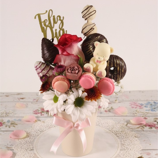 Bouquet Jardín de Ternura - Ramo comestible postres artesanales Día de la Madre 2026 Bogotá