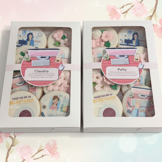 Postres temáticos para celebrar profesiones - caja premium Vallia Bogotá
