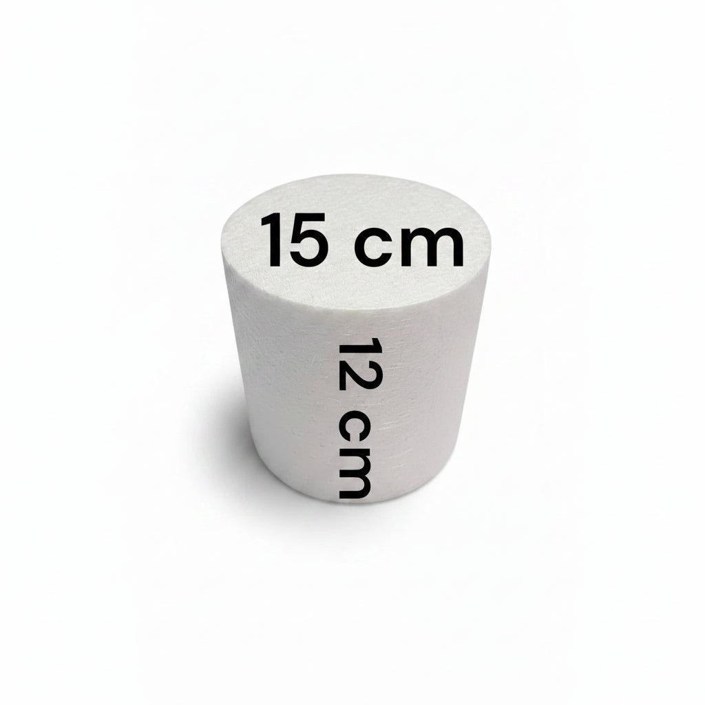 Base de icopor alta densidad 12 cm para dummy cake