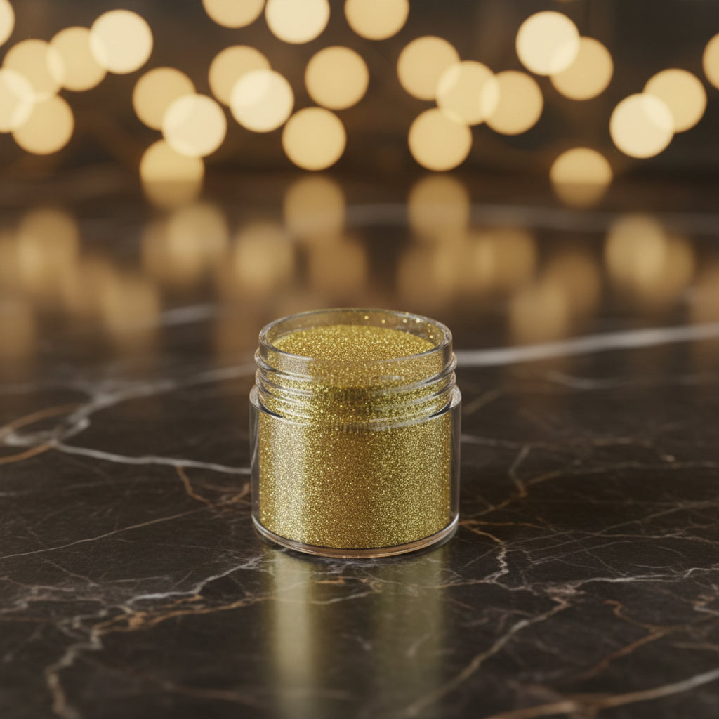 Polvo matizador dorado elegante metalizado para repostería - Vallia Repostería