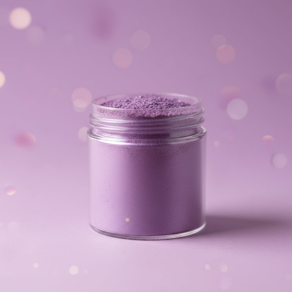 Polvo matizador morado vibrante metalizado para repostería - Vallia Repostería