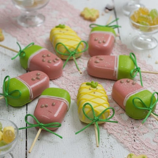 Chocopaletas Personalizadas para Eventos (Rellenas de Torta o Brownie)