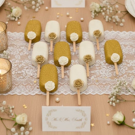 Chocopaletas Personalizadas para Eventos (Rellenas de Torta o Brownie)